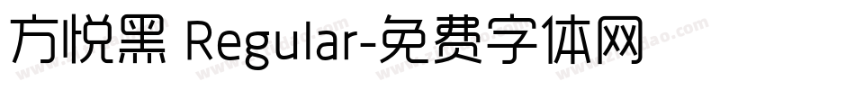 方悦黑 Regular字体转换